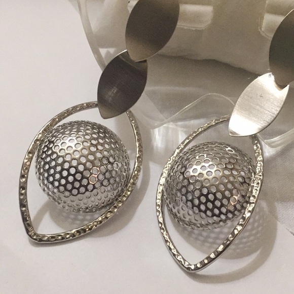 Stainless steel drop earrings - Picture 4 of 5